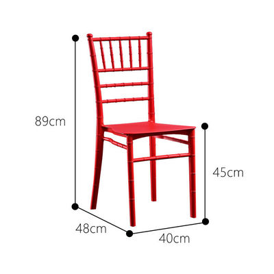Hotel Outdoor Resina impilabile Napoleon Tiffany Chiavari Sedile da pranzo con logo personalizzato