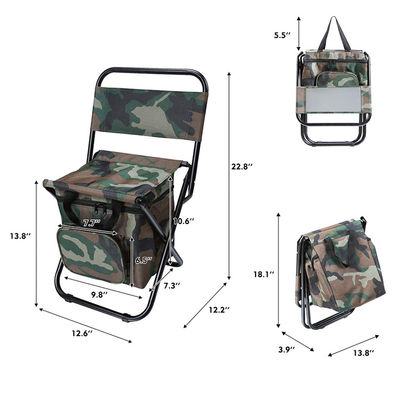 Sedile da spiaggia portatile camuffato con borsa