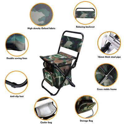 Sedile da spiaggia portatile camuffato con borsa