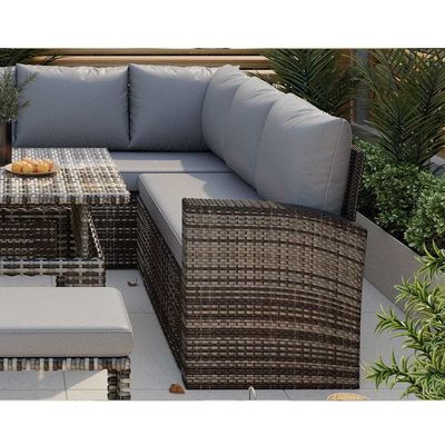 Migliora il tuo patio con i mobili da giardino AJUNION Divano di rotino e tavolo regolabile