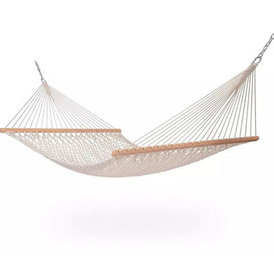 Comodo portatile pieghevole rete di corda di cotone Letto di amaca per campeggio giardino interno esterno