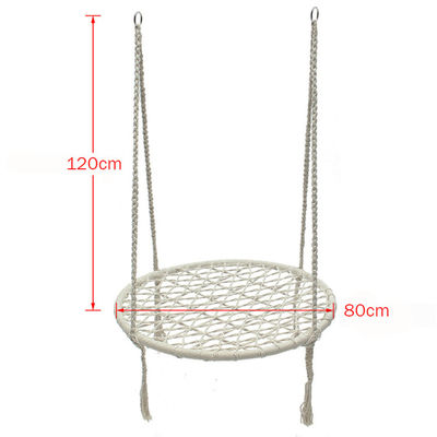 Sedie oscillatrici in metallo da campeggio con corda di cotone e design pieghevole