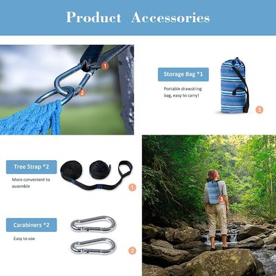 Villa all'aperto Giardino interno Campeggio Portatile Pieghevole Ultraleggero di cotone Swing Hanging Amaca Letto