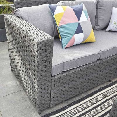 Set da giardino AJUNION 8 posti mobili da esterno di rotino angolo salotto divano set per il cortile