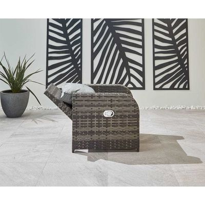 All Weather Rattan Outdoor Sofa Set Tre posti L182xW70xH78cm Spessore del cuscino 9cm