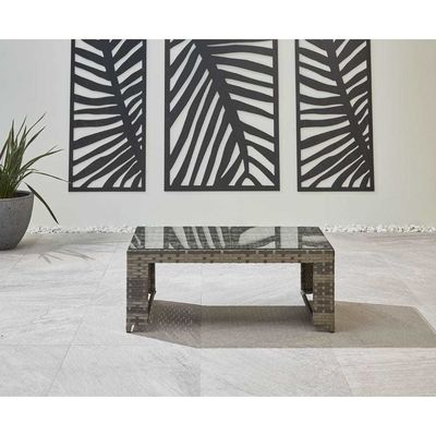 All Weather Rattan Outdoor Sofa Set Tre posti L182xW70xH78cm Spessore del cuscino 9cm