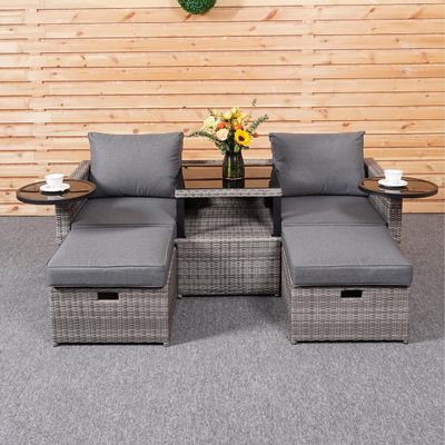 Divano salotto giardino cortile set con PE Wicker Rattan in vari disegni sezionali