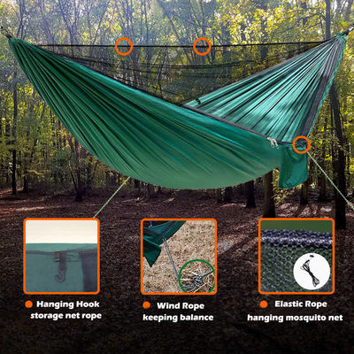 Paracadute da giardino all'aperto Portable Leggero Pieghevole Nylon Camper Amache con zanzariera