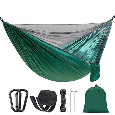 Giardino esterno Leggero Nylon Verde Campeggio Paracadute Amaca con zanzariera