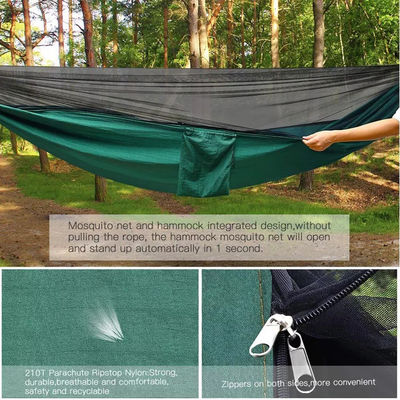 Giardino esterno Leggero Nylon Verde Campeggio Paracadute Amaca con zanzariera