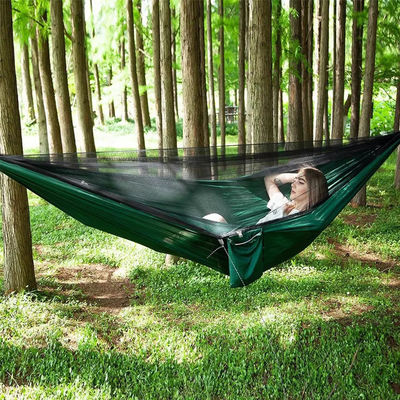 Giardino esterno Leggero Nylon Verde Campeggio Paracadute Amaca con zanzariera