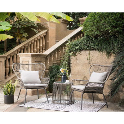 Moderno Design AJUNION 2 Sedute Sedia di Wicker Rattan per Bistro Set Arredamento in piscina