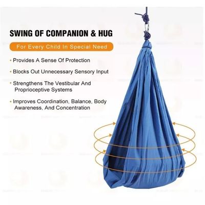 Imballaggio per la posta Bambini Bambini Doppia terapia Sensoriale Aerea Yoga Amaca Swing Logo personalizzato