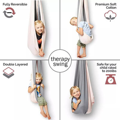 Imballaggio per la posta Bambini Bambini Doppia terapia Sensoriale Aerea Yoga Amaca Swing Logo personalizzato