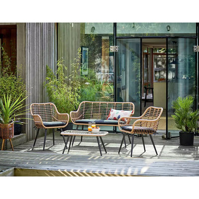 Trasforma il tuo giardino con AJUNION 4 Piece All Weather Wicker Outdoor furniture Set