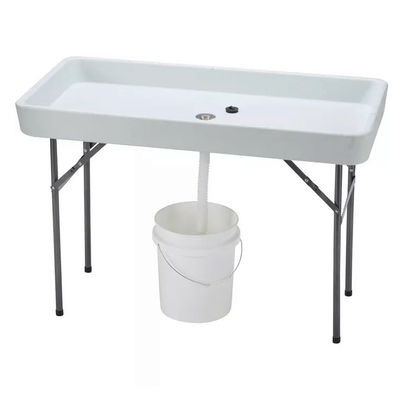 Tavolo pieghevole portatile per festa Hotel Camping Piazza HDPE Plastico metallo raffreddatore di ghiaccio