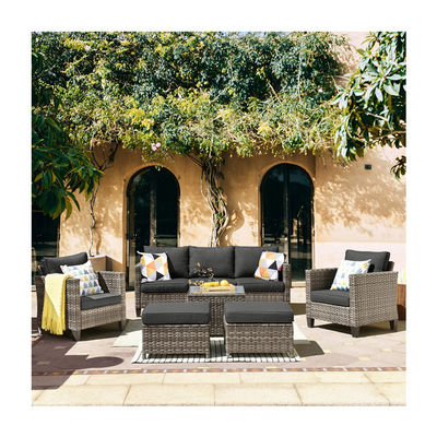 AJUNION PE Rattan Outdoor Lounge Sofa Set per il tuo giardino 16,2' H X 23,62' W X 21,85' D