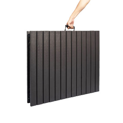 Metallo esterno pieghevole portatile legno grano HDPE plastica pieghevole birra picnic tavolo da pranzo