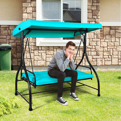 Giardino all'aperto 3 posti Swing Chair con baldacchino e letto pieghevole regolabile