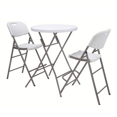 Imballaggio per la posta Tavolo da pranzo portatile rotondo di plastica metallica pieghevole per lo stile di design moderno