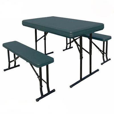 Arredamento esterno Metallo di plastica pieghevole Picnic Tavolo da pranzo Sedile panchina Set per giardino