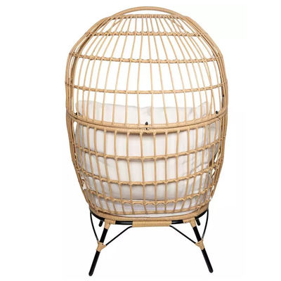Arredamento esterno Nordic Patio Single Seat Waterproof Wicker Egg Chair with PE Rattan