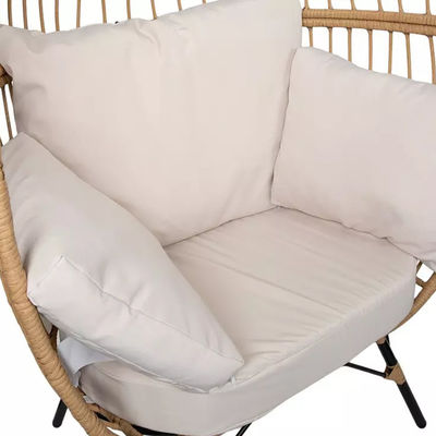 Arredamento esterno Nordic Patio Single Seat Waterproof Wicker Egg Chair with PE Rattan