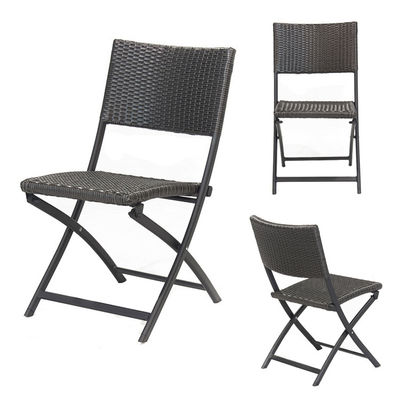Eventi di banchetto all' aperto Pieghevole PE Rattan Wicker Sedile da caffè con logo personalizzato