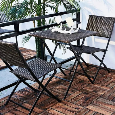 Eventi di banchetto all' aperto Pieghevole PE Rattan Wicker Sedile da caffè con logo personalizzato