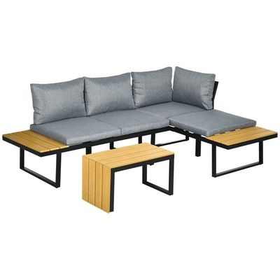 Set di divani AJUNION Set di alluminio per mobili da giardino modulari