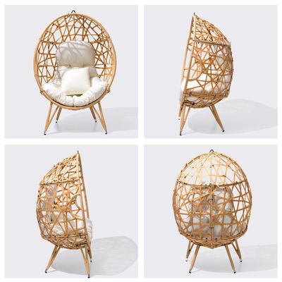 Generale Arredamento esterno ripiegato Sì Rotondo Pe Rattan Wicker Uovo Divano Sedile con cuscino