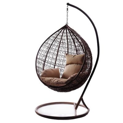 Balcone esterno Giardino Soggiorno Swing Egg Chair con PE Wicker Rattan Design