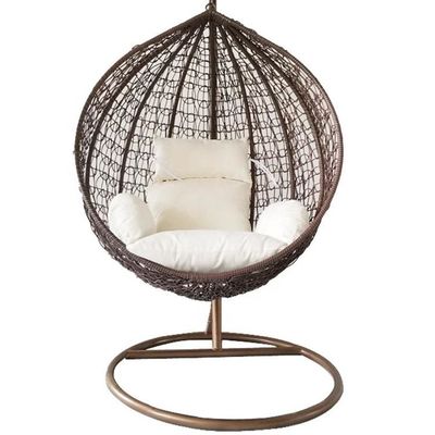 Balcone esterno Giardino Soggiorno Swing Egg Chair con PE Wicker Rattan Design
