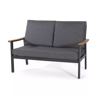 Divano da giardino specifico AJUNION 4 pezzi mobili da esterno in alluminio set con tavolo da caffè