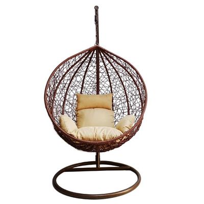 Balcone esterno Giardino Soggiorno Swing Egg Chair con PE Wicker Rattan Design