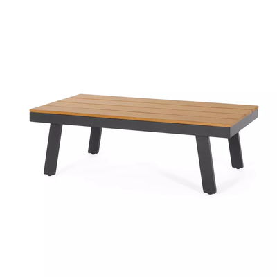Divano da giardino specifico AJUNION 4 pezzi mobili da esterno in alluminio set con tavolo da caffè