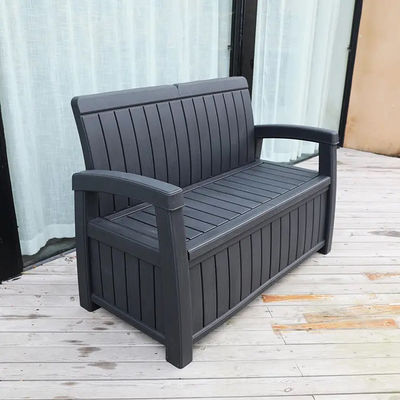Sedile di plastica per archiviazione braccio banco per patio esterno giardino balcone parco piscina sulla spiaggia