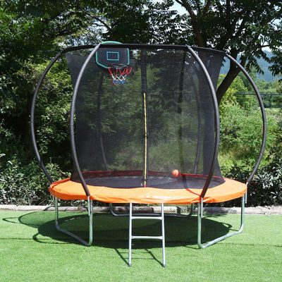 Giardino all'aperto Bambini Bambini Fitness Salto a letto Trampolino con basket Gola di sicurezza Rete