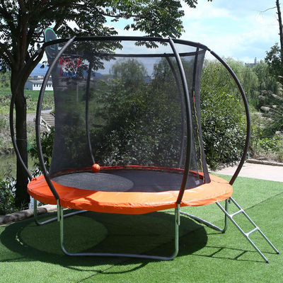 Giardino all'aperto Bambini Bambini Fitness Salto a letto Trampolino con basket Gola di sicurezza Rete
