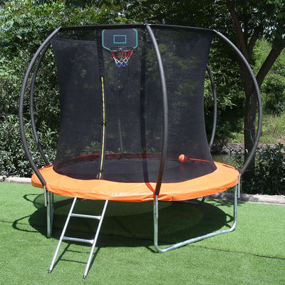 Giardino all'aperto Bambini Bambini Fitness Salto a letto Trampolino con basket Gola di sicurezza Rete