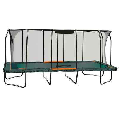 Unisex Parco giardino esterno Fitness Letto elastico rettangolo trampolino con rete di sicurezza