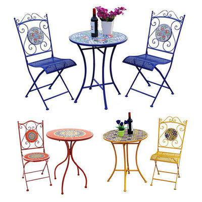 European Outdoor Bistro Set per balcone piccolo giardino da tre pezzi
