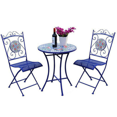 European Outdoor Bistro Set per balcone piccolo giardino da tre pezzi