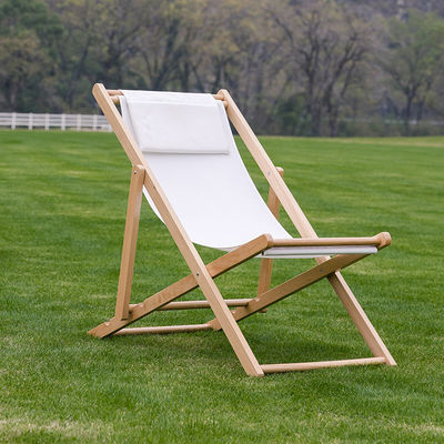 Sedile pieghevole in legno massello per giardini all'aperto