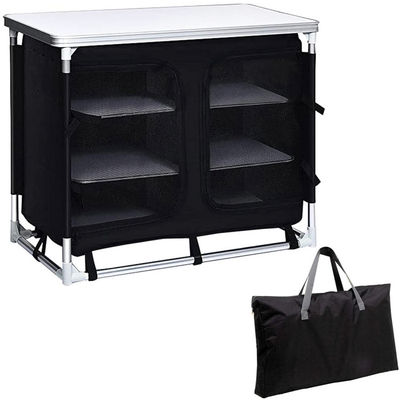 Giardino esterno Patio Metallo Picnic Organizzatore di magazzino Armadio Cucina Campeggio Tavolo da cucina