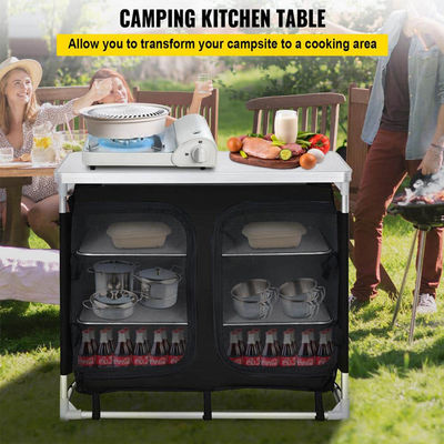 Giardino esterno Patio Metallo Picnic Organizzatore di magazzino Armadio Cucina Campeggio Tavolo da cucina