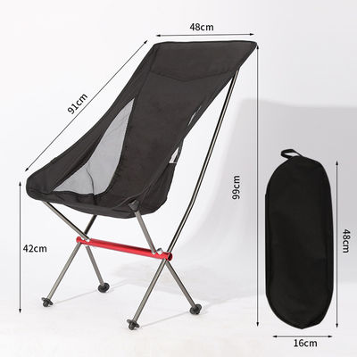 Escursioni all'aria aperta Viaggi di alluminio leggero reticolato portatile pieghevole camper Moon Chair