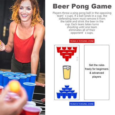 Tavolo da birra pong pieghevole portatile in metallo per esterni, bar, bistrot, caffè, patio