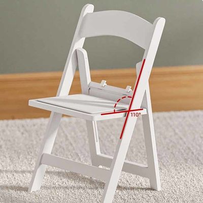 Sedie da pranzo pieghevoli in resina di plastica bianca portatili e semplici per matrimoni in hotel