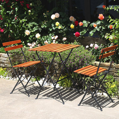 Logo personalizzato Villa Outdoor Bistro Pieghevole Tavolo e Sedie Set per il Tempo Libero sul Balcone Patio